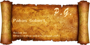 Pakos Gobert névjegykártya